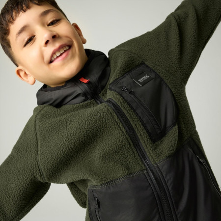 Detská mikina Regatta Munro Hybrid Jacket DarkKhak/Blk
