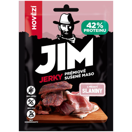 Sušené mäso Jim Jerky Jerky hovädzie slanina 23g