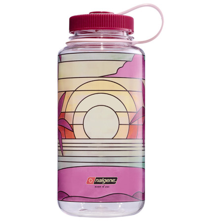 Fľaša Nalgene Wide Mouth 1l Clear Stained Glass ružová clear