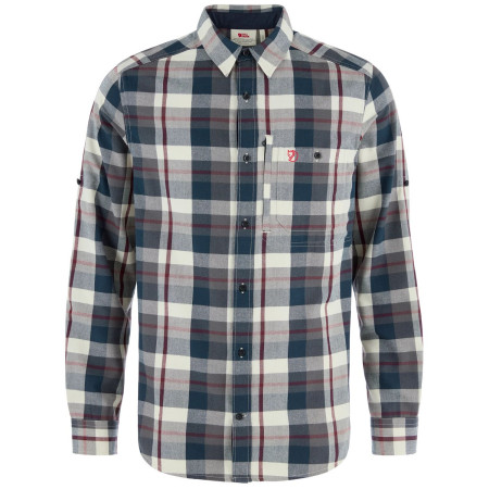 Pánska košeľa Fjällräven Fjällglim Regular Shirt M modrá Dark Navy-Chalk White
