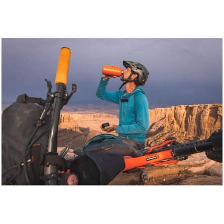 Nerezová fľaša Klean Kanteen Wide w/Wide Loop Cap - brushed stainless 1182 ml