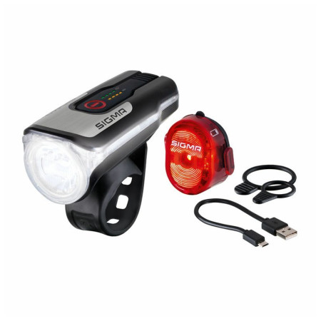 Predné/zadné svetlo Sigma Aura 80 USB + Nugget II.