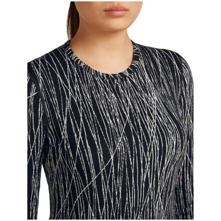 Dámske funkčné tričko Icebreaker Women Merino 260 Tech Vertex LS Crewe Delta Lines AOP