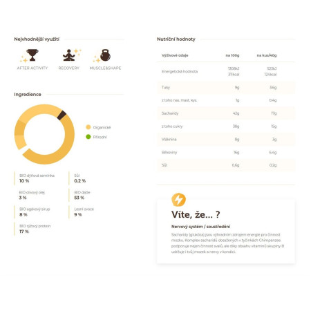 Tyčinka Chimpanzee BIO Protein Bar Berries