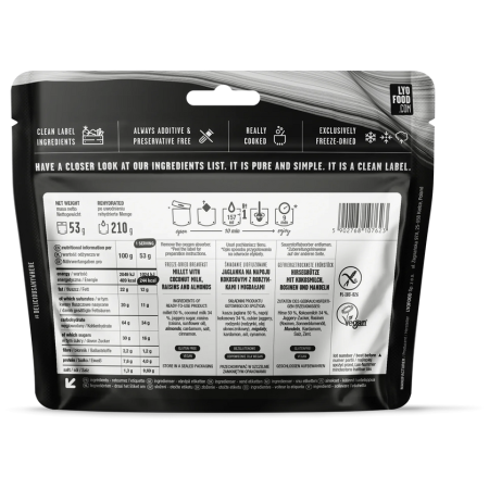 Dehydrované jedlo Lyo food Ovsený Payasam