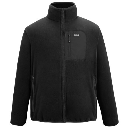 Pánska funkčná mikina Regatta Frankie Full Zip Fleece čierna Black/Black