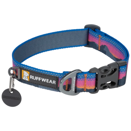 Obojok pre psa Ruffwear Crag™ Collar ružová/modrá Alpine Dusk