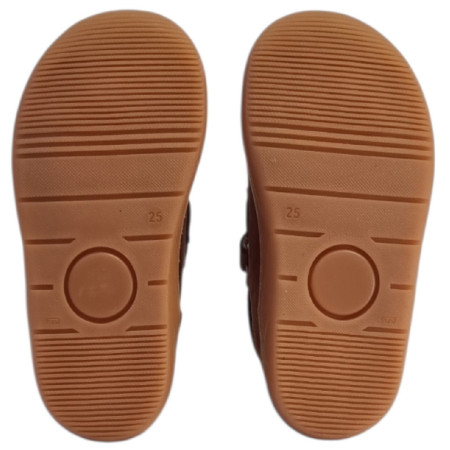 Detské barefoot topánky beBare 3602SA Tan