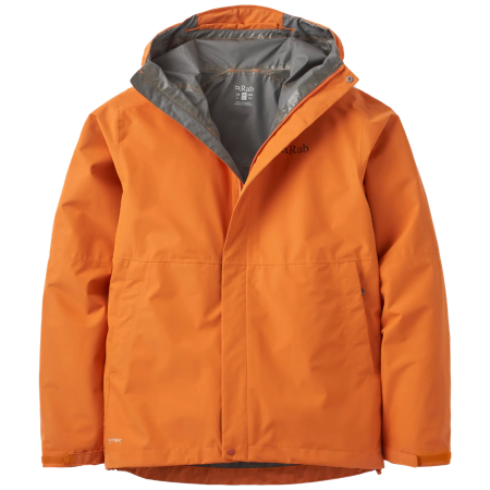Pánska bunda Rab Downpour Jacket oranžová