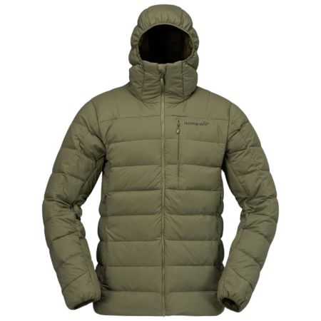 Pánska páperová bunda Norrona femund down700 Zip Hood olivová Olive Night