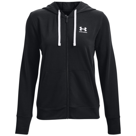 Dámska mikina Under Armour Rival Terry FZ Hoodie čierna Black / / White