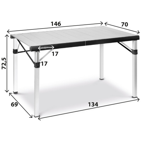 Stôl Brunner Titanium Quadra Compack 6