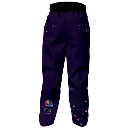 Detské softshellové nohavice WAMU Dark Purple