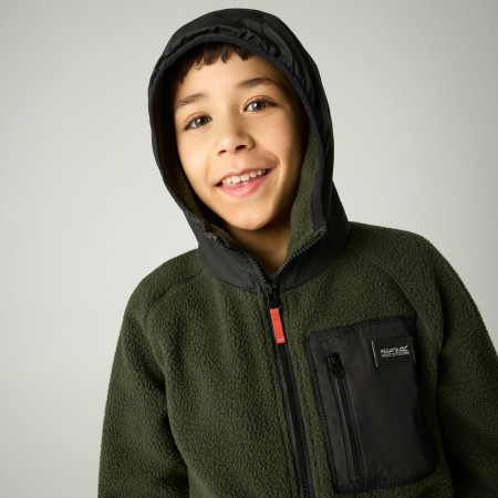 Detská mikina Regatta Munro Hybrid Jacket DarkKhak/Blk