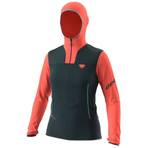 Dámska funkčná mikina Dynafit Traverse Ptc Hooded Jacket W čierna/oranžová 1841 - hot coral/3010