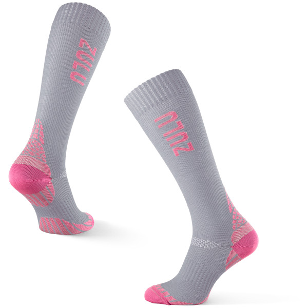 Kompresné podkolienky Zulu Run Compression W sivá/ružová grey/pink