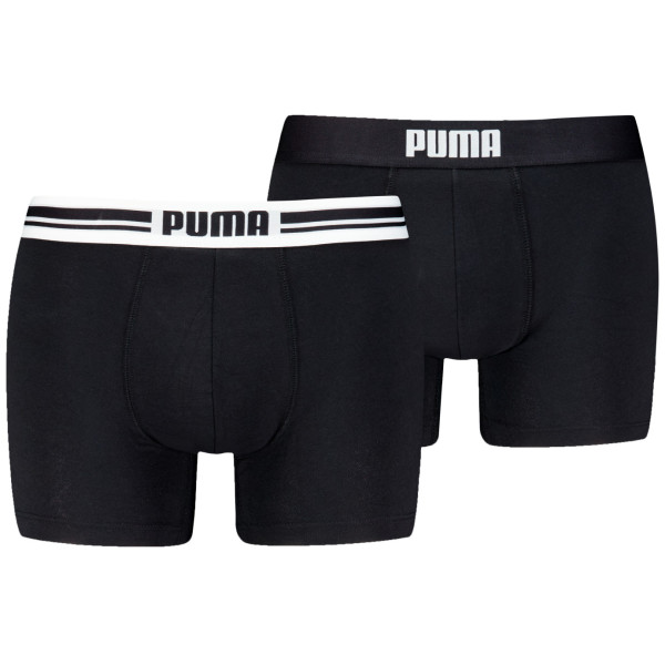 Pánske boxerky Puma Everyday Placed Logo Boxer 2P čierna Black