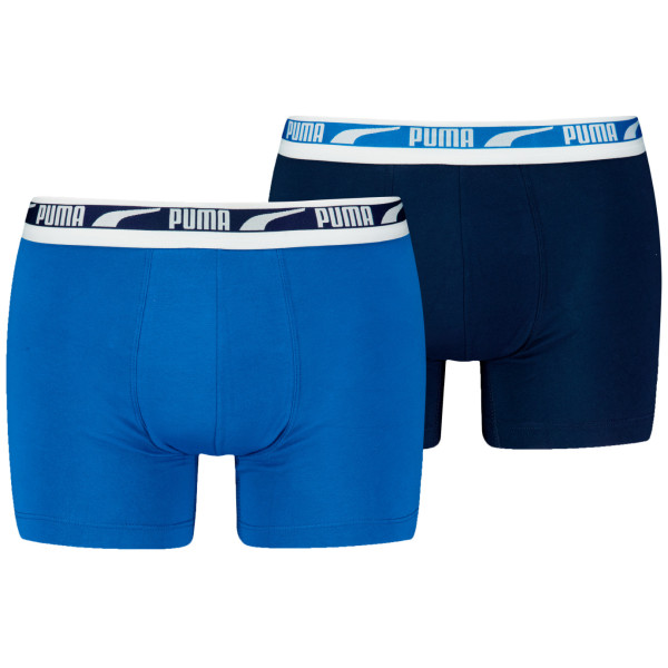 Pánske boxerky Puma Everyday Multi Logo Boxers 2P modrá/svetlo modrá Blue Combo