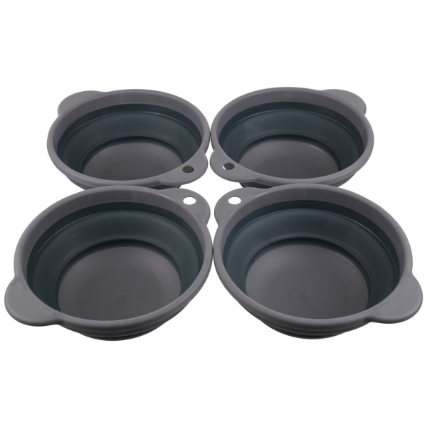 Sada misiek Regatta TPR Folding Bowls sivá Ebony Grey