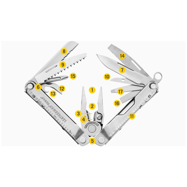 Multitool Leatherman Rebar čierny