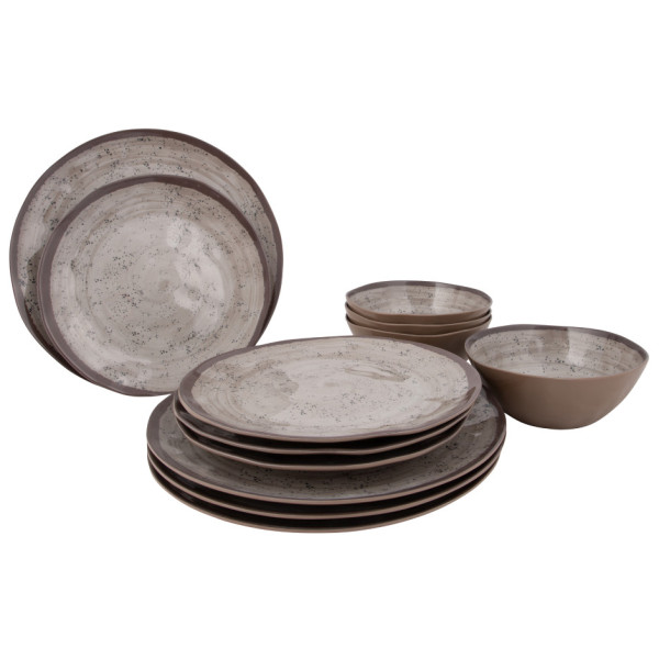 Sada riadov Bo-Camp Tableware Halo 12 pcs béžová Beige