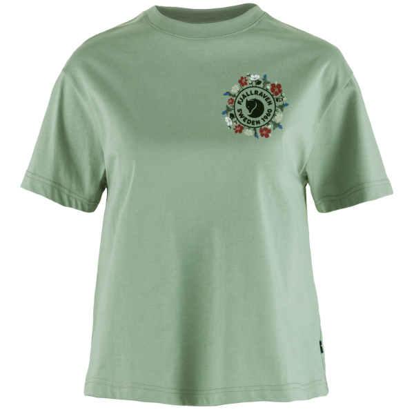 Dámske tričko Fjällräven Fjällblomster Logo T-shirt W zelená Misty Green