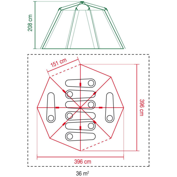 Rodinný stan Coleman Cortes Octagon 8