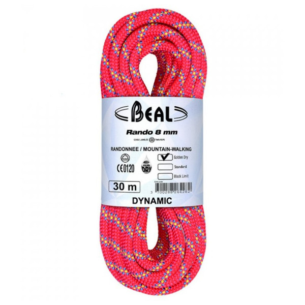 Lezecké lano Beal Rando GD 8 mm (48 m) ružová pink