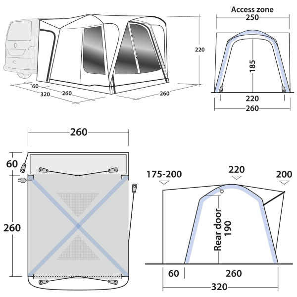 Predstan Outwell Milestone Shade Air