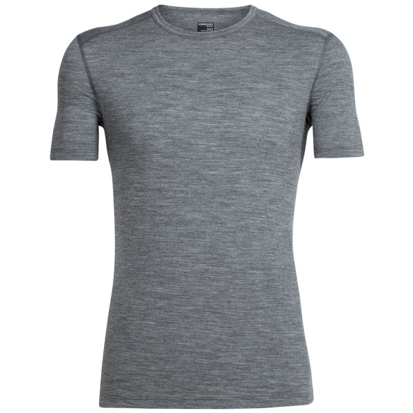 Pánske tričko Icebreaker Mens 200 Oasis SS Crewe sivá GritstoneHthr
