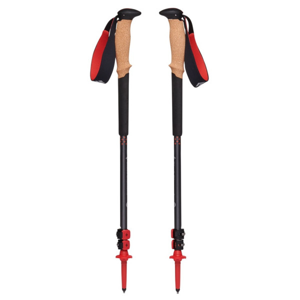 Trekové palice Black Diamond Pursuit Trekking Poles čierna/červená Charcoal-Octane