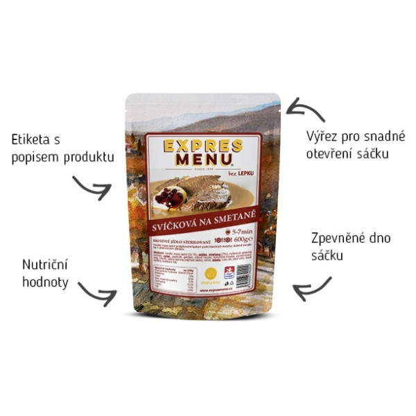 Jedlo Expres menu Sviečková na smotane 600g