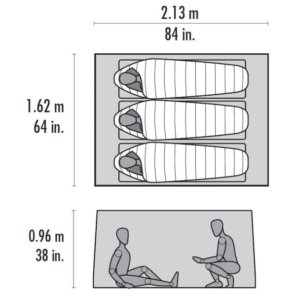 Prístrešok MSR Thru-Hiker Mesh House 3 V2