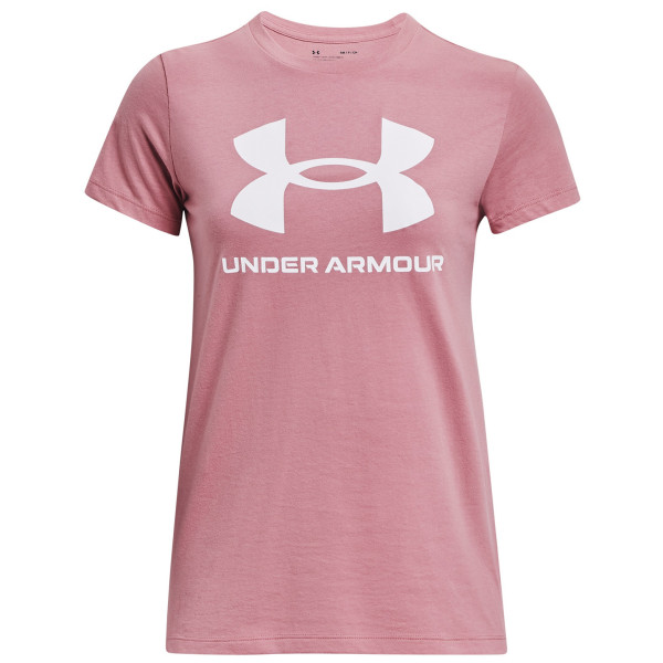 Dámske tričko Under Armour W SPORTSTYLE LOGO SS ružová Pink Elixir / / White