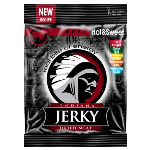 Sušené mäso Indiana Jerky Hovädzie hot and sweet 25g