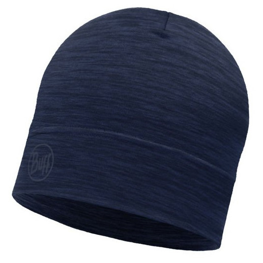 Čiapka Buff Merino Lightweight Beanie modrá Solid Denim