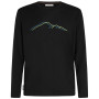 Pánske funkčné tričko Icebreaker Men Merino 150 Tech Lite LS Tee Rainer Ridge čierna Black