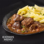 Expres menu Teľacie líčka na víne, penne 350 g