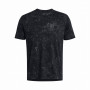 Pánske funkčné tričko Under Armour Rush Energy Print SS čierna Black/Black