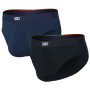 Pánske slipy Saxx Vibe Xtra Soft Comfort Brief Fly 2Pk čierna/modrá black/navy