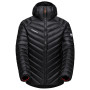 Pánska páperová bunda Mammut Broad Peak IN Hooded Jacket Men čierna/červená