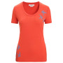 Dámske tričko Icebreaker Women Tech Lite II SS Scoop Tee Swarming Shapes oranžová Vibrant Earth