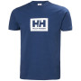 Pánske tričko Helly Hansen Hh Box T modrá 606 Deep Fjord