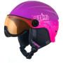 Detská lyžiarska prilba Relax Twister Visor tmavofialová/ružová Violet