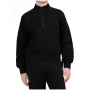Detská mikina 4F Sweatshirt F2701 Deep Black čierna Deep Black