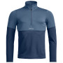 Pánska mikina Ortovox Fleece Light Zip Neck modrá Blue Nunatak