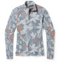 Dámske funkčné tričko Smartwool W Classic Thermal Merino BL 1/4 ZB svetlomodrá Winter Sky Floral