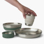 Sada riadov Sea to Summit Detour Stainless Steel Collapsible Dinnerware Set 6 Piece