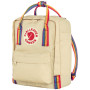 Batoh Fjällräven Kånken Rainbow Mini béžová Light Oak-Rainbow Pattern