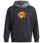 Detská mikina Under Armour UA B Rival FLC Graphics Hd Anthracite sivá Anthracite / Titan Gray / Outrageous Orange